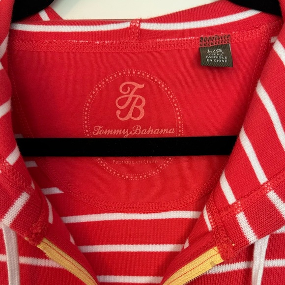 Tommy Bahama Red and White Striped Pullover - Picture 3 of 8